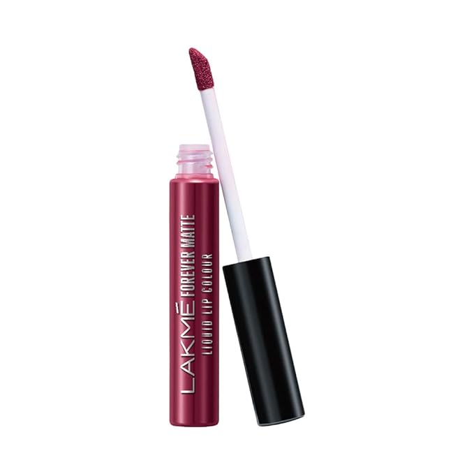 Lakme Forever Matte Liquid Lip Colour, Wine Touch, Long Lasting Liquid Lipstick, Lightweight & Comfortable - Smudge Proof, Non Transferable, 5.6 ml