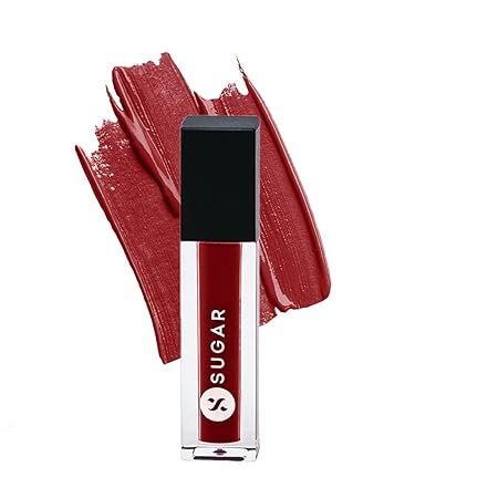 SUGAR Cosmetics - Smudge Me Not - Liquid Lipstick - 10 Drop Dead Red (Red) - 4.5 ml - Ultra Matte Liquid Lipstick, Transferproof and Waterproof, Lasts Up to 12 hours