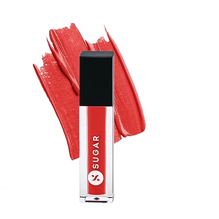 SUGAR Cosmetics - Smudge Me Not - Liquid Lipstick - 10 Drop Dead Red (Red) - 4.5 ml - Ultra Matte Liquid Lipstick, Transferproof and Waterproof, Lasts Up to 12 hours