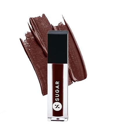 SUGAR Cosmetics Smudge Me Not Liquid Lipstick - 52 Modern Auburn (Flamenco Red / Deep Red with Blue Undertone) 4.5 ml Ultra Matte Liquid Lipstick, Transfer-proof and Waterproof, Lasts Up to 12 hours