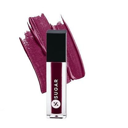 SUGAR Cosmetics - Smudge Me Not - Liquid Lipstick - 02 Brink Of Pink (Plum Rose) - 4.5 ml - Ultra Matte Liquid Lipstick, Transferproof and Waterproof, Lasts Up to 12 hours