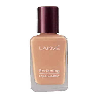 Lakme Perfecting Liquid Foundation, Marble, Waterproof Full Coverage Long Lasting - Light Oil Free Face Makeup with Vitamin E, Dewy Finish Glow, 27 ml