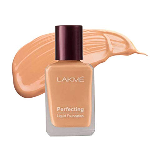 Lakme Perfecting Liquid Foundation, Marble, Waterproof Full Coverage Long Lasting - Light Oil Free Face Makeup with Vitamin E, Dewy Finish Glow, 27 ml