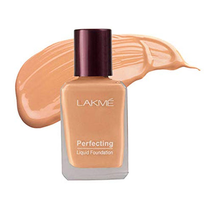 Lakme Perfecting Liquid Foundation, Marble, Waterproof Full Coverage Long Lasting - Light Oil Free Face Makeup with Vitamin E, Dewy Finish Glow, 27 ml