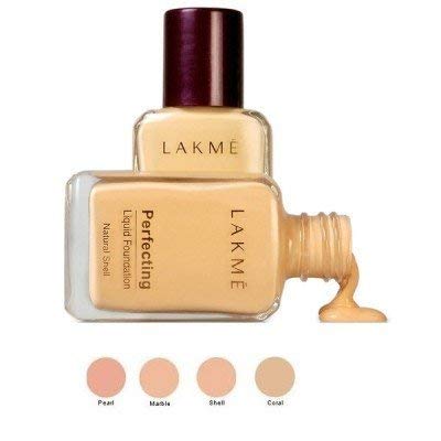 Lakme Perfecting Liquid Foundation, Marble, Waterproof Full Coverage Long Lasting - Light Oil Free Face Makeup with Vitamin E, Dewy Finish Glow, 27 ml