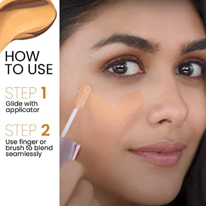 Lakmé 9 To 5 Primer + Matte Perfect Cover Liquid Foundation, C100 Cool Ivory, 25Ml, Matte Finish