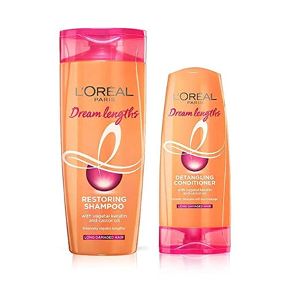 L'Oreal Paris Dream Lengths Conditioner, 192.5 Ml & Dream Lengths Shampoo, 396 Ml