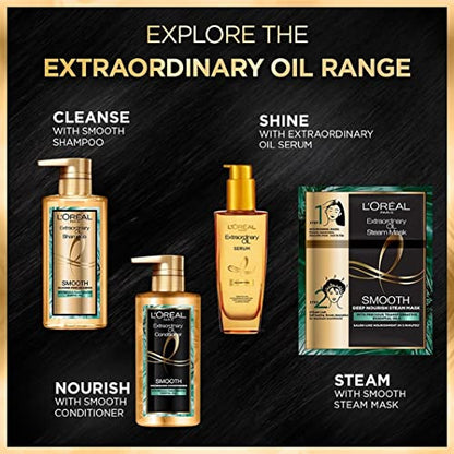 L'Oreal Paris Extraordinary Oil Smooth Shampoo 440ml with Conditioner 440ml Free