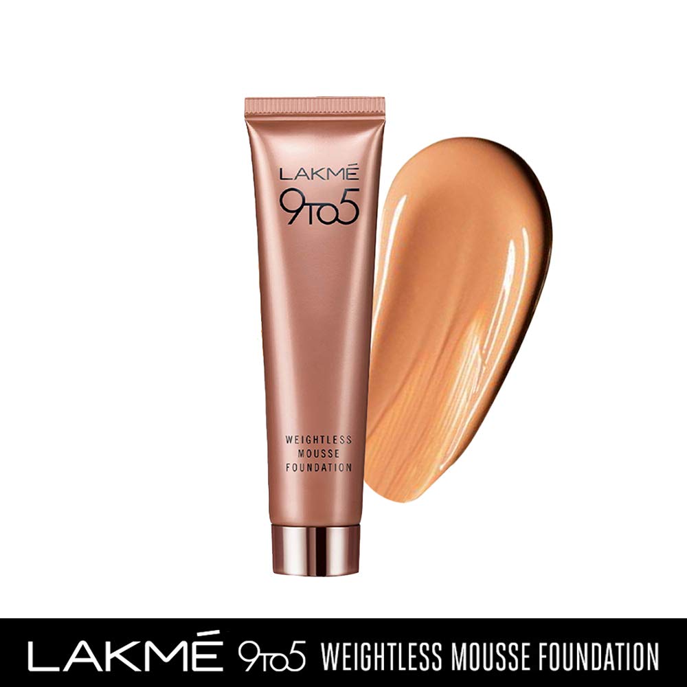 Lakmé 9 To 5 Weightless Mousse Foundation, Rose Ivory, 6G Matte Finish