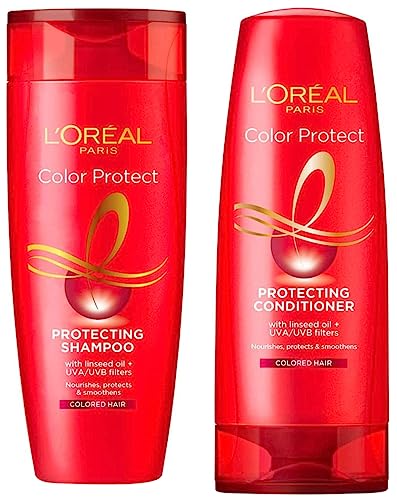 Pac of 2 L'Oreal Paris Color Protect Conditioner, 192.5ml (175ml+17.5ml) And L'Oreal Paris Color Protect Shampoo, 175ml (With 10% Extra)