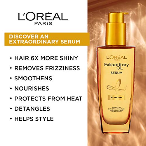 L'Oréal Paris Extraordinary Oil Smooth Shampoo (Paraben & Silicone Free) 440ml & L'Oréal Paris Serum, 100 ml